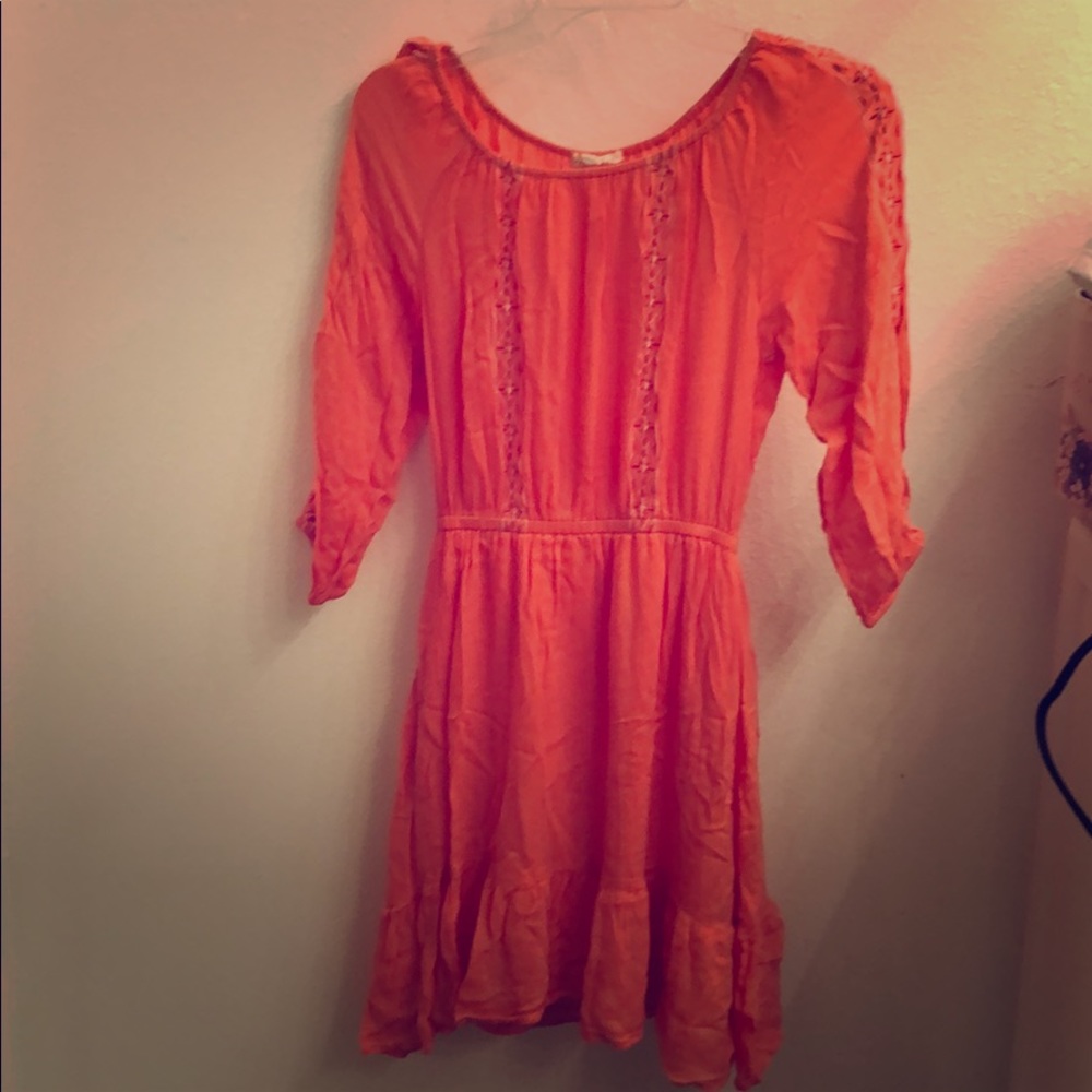 Comfy orange party dress